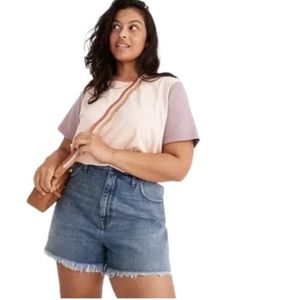 Madewell Mom Jean Cut Off Shorts Plus Size 24W NWT
